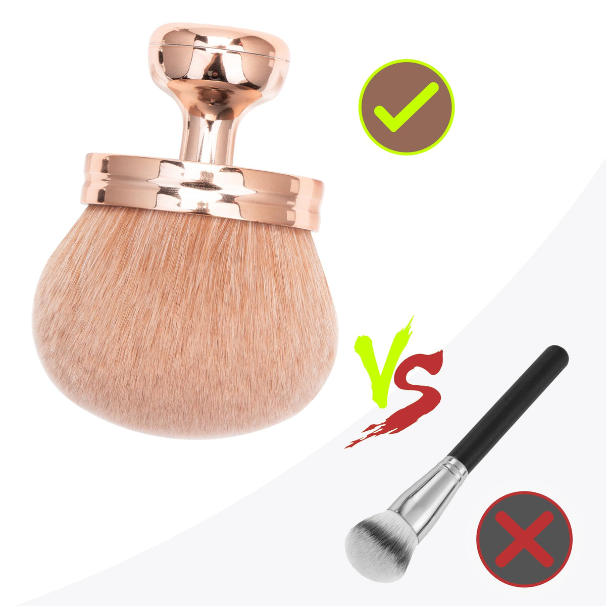 BABYSHEEP brush applying self tanner to leg for streak-free even color