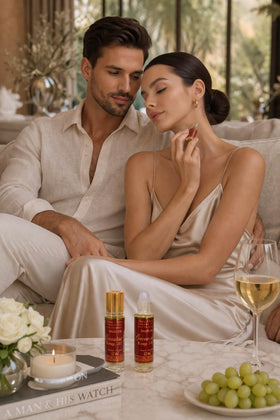 Generic Baccarat Rouge oil perfume cap and rollertip detail for precise application benefit
