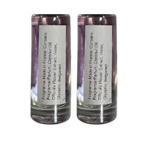 Generic Baccarat Rouge oil in handbag and on shelf showing everyday convenience benefit