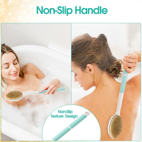 Backski close-up of stiff bristles for effective exfoliation and cleansing