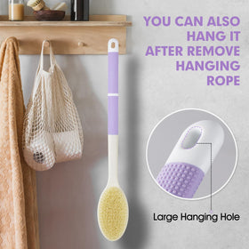 Backski placed in a bathroom setting, convenient and hygienic bath tool