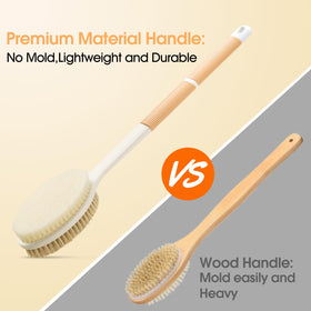 Backski long handle beside ruler illustrating 17.1-inch reach for hard-to-reach areas
