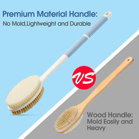 Backski soft nylon bristles lathering well for gentle cleansing and smoothing skin