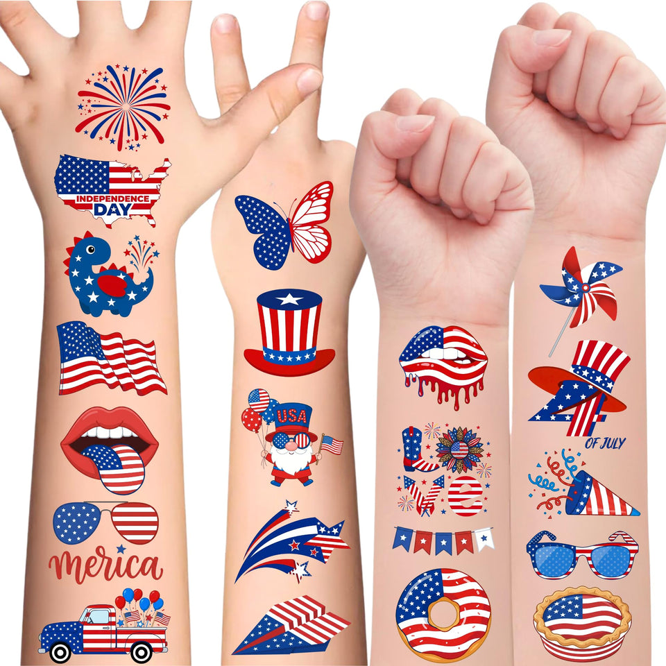 Backtopeia front packaging showing 105 patriotic tattoo designs and quantity benefit