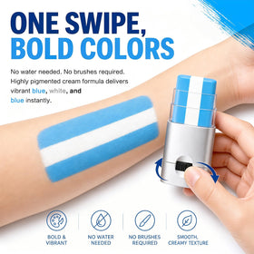 BADCOLOR being applied as cheek stripe for quick game-day look