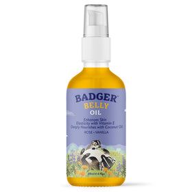 Badger front packaging showing glass bottle and easy-pour cap for quick application