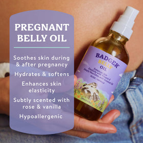 Badger oil texture pouring from bottle demonstrating fast absorption and smooth glide