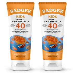 Badger front packaging showing SPF 40 and kid-friendly design for safe protection