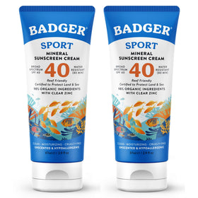 Badger front packaging showing SPF 40 and sport protection benefit