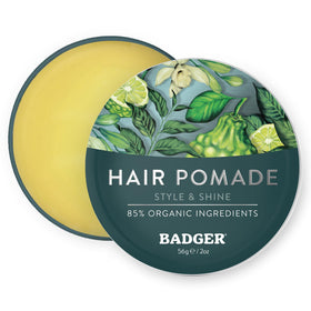 Badger front tin showing label and recyclable packaging, conveys sustainable styling