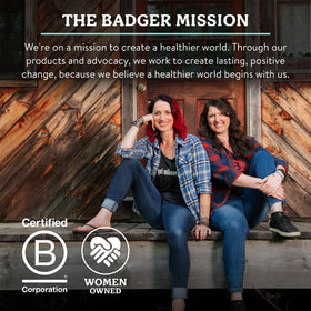 Badger product used outdoors emphasizing reef-safe and travel-ready protection