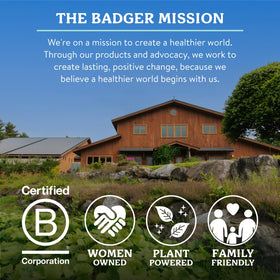 Badger oil applied during morning routine showing smooth base for makeup benefit