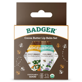 Badger single stick close-up revealing creamy cocoa butter texture