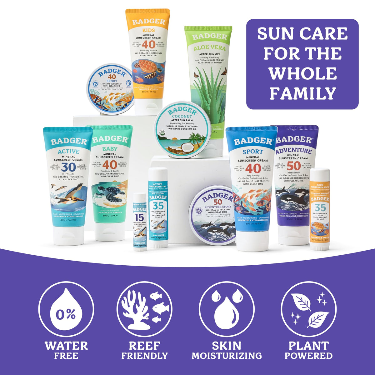 Badger tin open revealing creamy mineral sunscreen ready to use outdoors