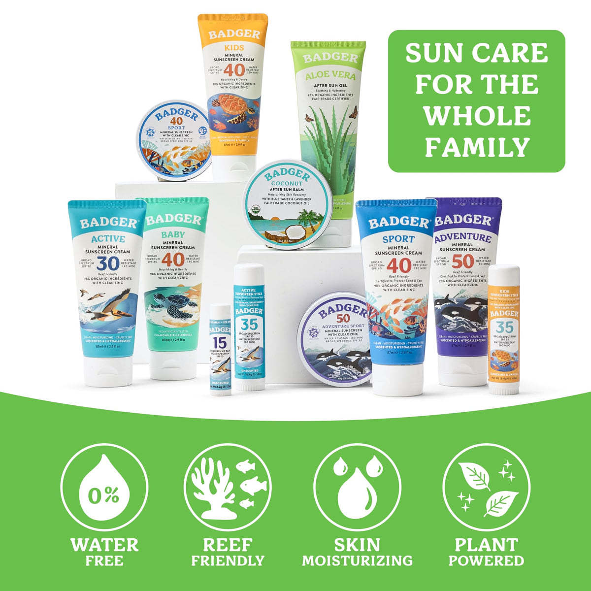 Badger tube back label highlighting ingredients and organic IASC certification for ingredient transparency