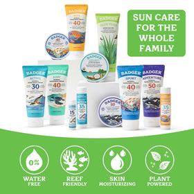 Badger tube back label highlighting ingredients and organic IASC certification for ingredient transparency