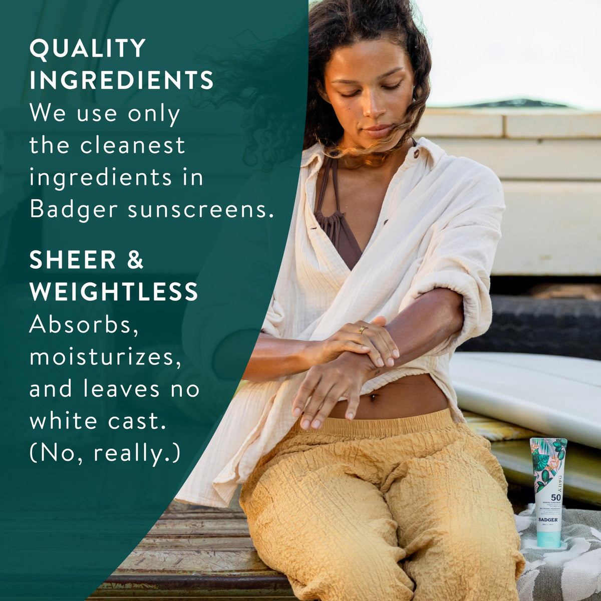 Badger tube with recycled packaging emphasizing sustainable choice