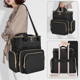 BAFASO organizer next to a hand showing size and travel convenience