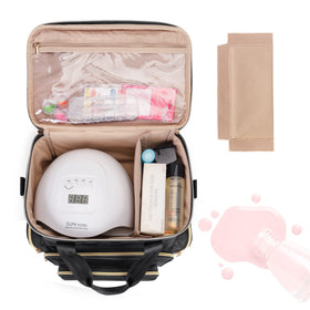 BAFASO upper compartment with nail lamp showing protected equipment storage