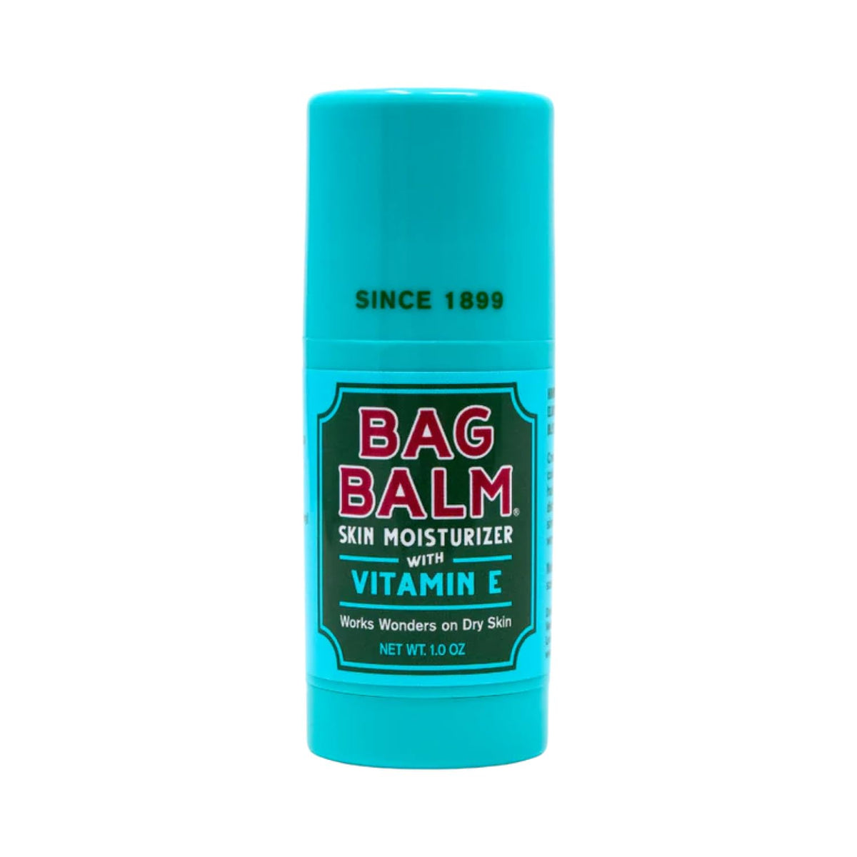 Bag Balm front packaging showing brand and twist-up stick for quick hydration
