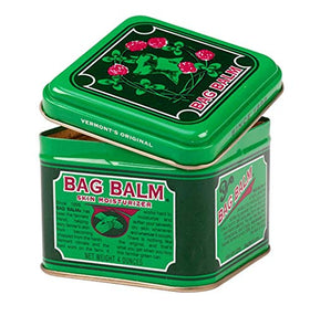Bag Balm applied to hands in outdoor setting demonstrating fast skin protection