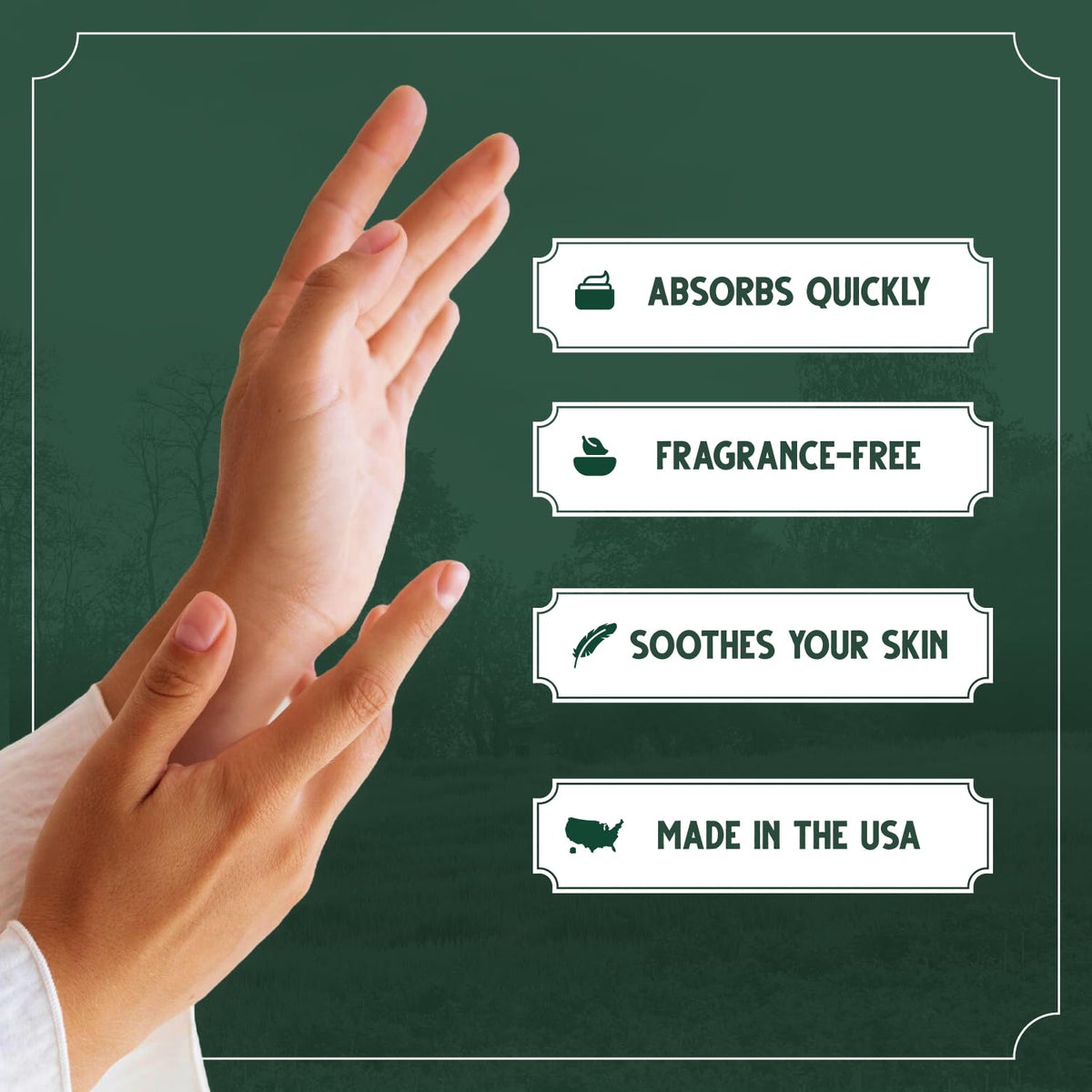 Bag Balm label ingredient panel showing safe, simple formulation benefit