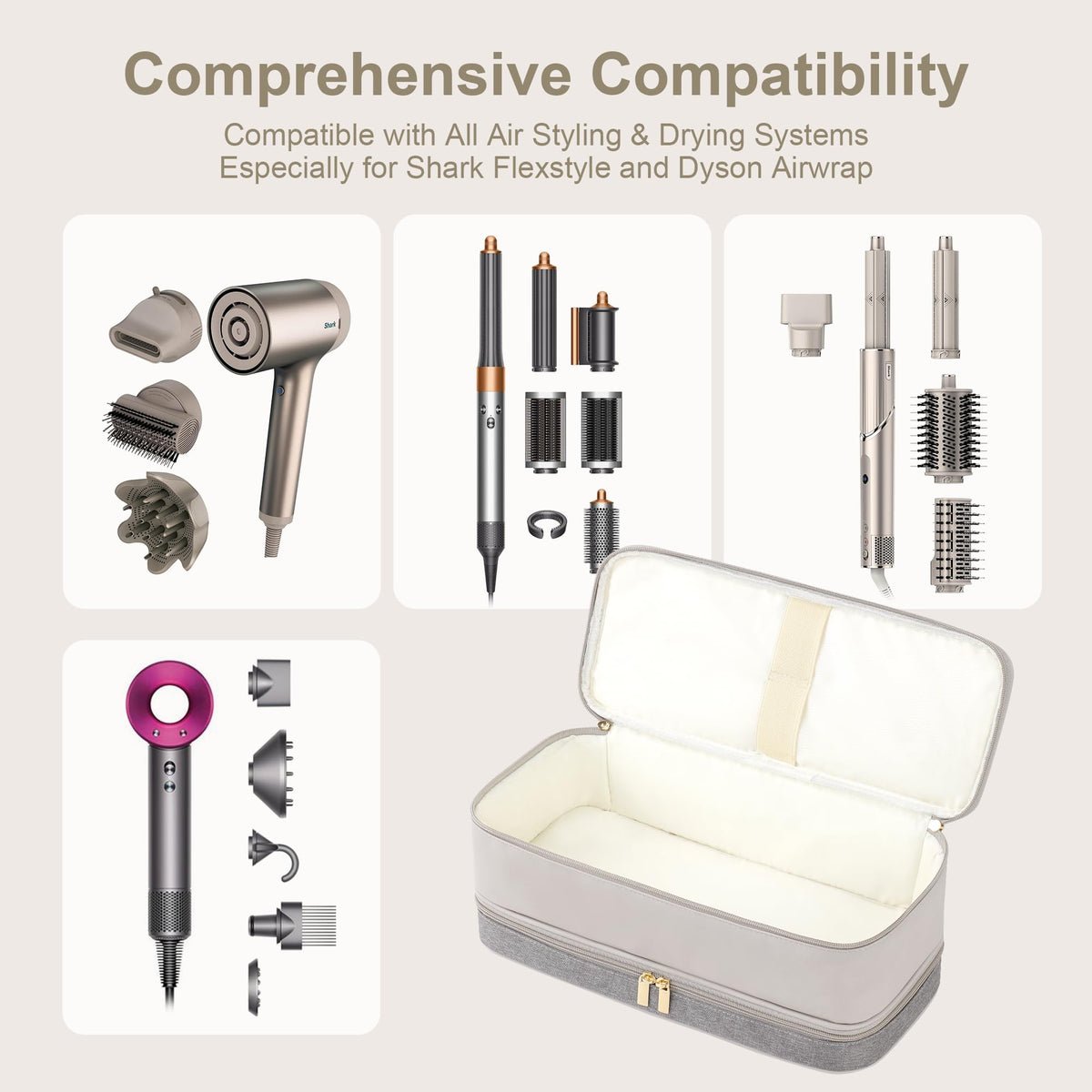BAGCRAZY clear compartment displaying clips and small attachments fast access