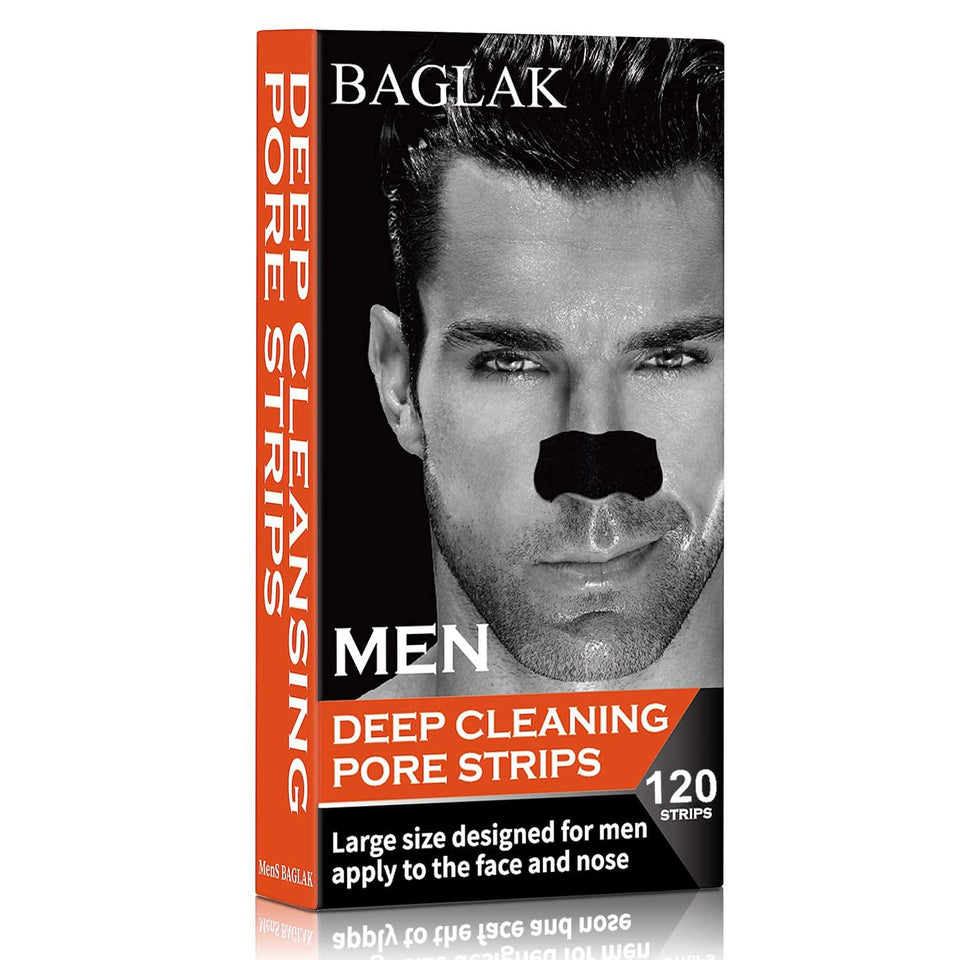 BAGLAK front packaging showing 120 large pore strips for value and convenience