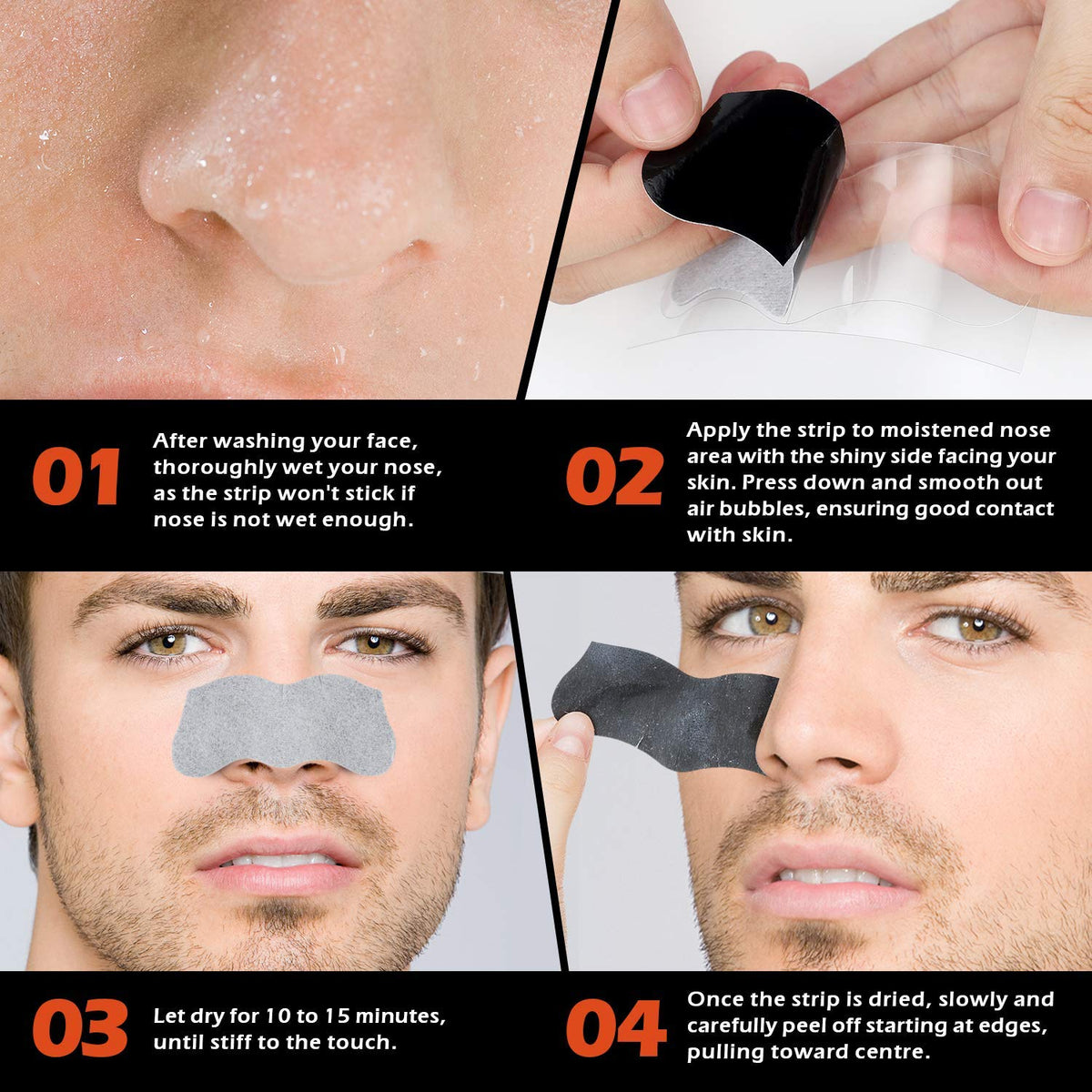 BAGLAK strip removed with visible debris showing effective pore cleansing