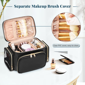 Bagmoly brush compartment close-up protecting brushes from powder