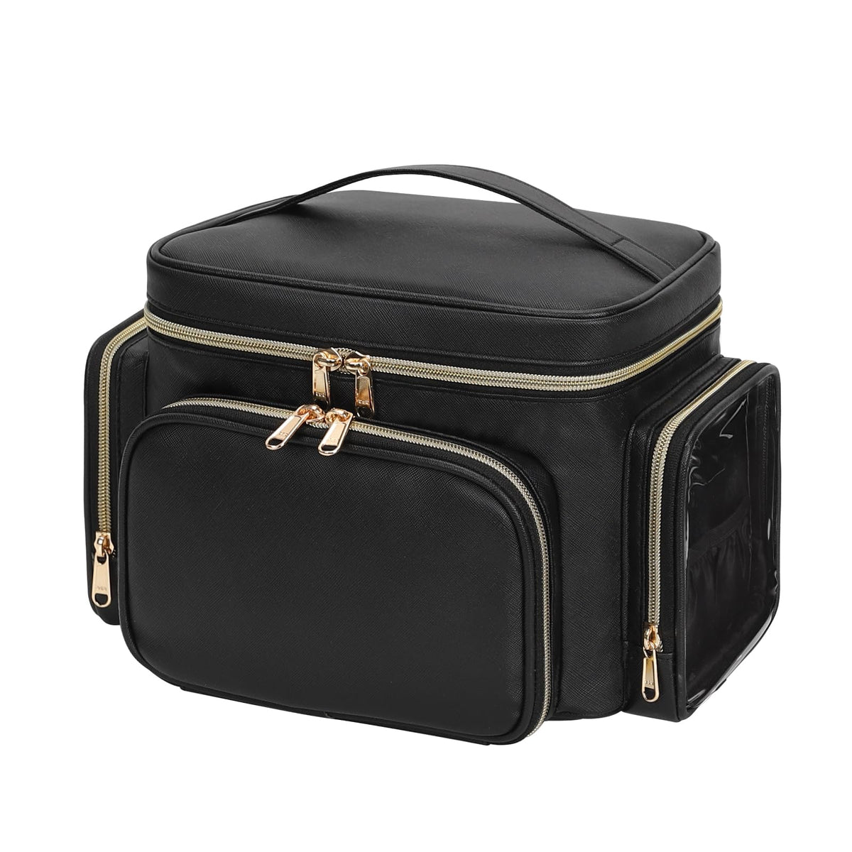 Bagmoly handle and double zippers for secure carrying and access