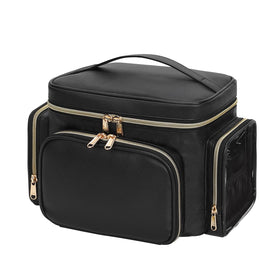 Bagmoly handle and double zippers for secure carrying and access