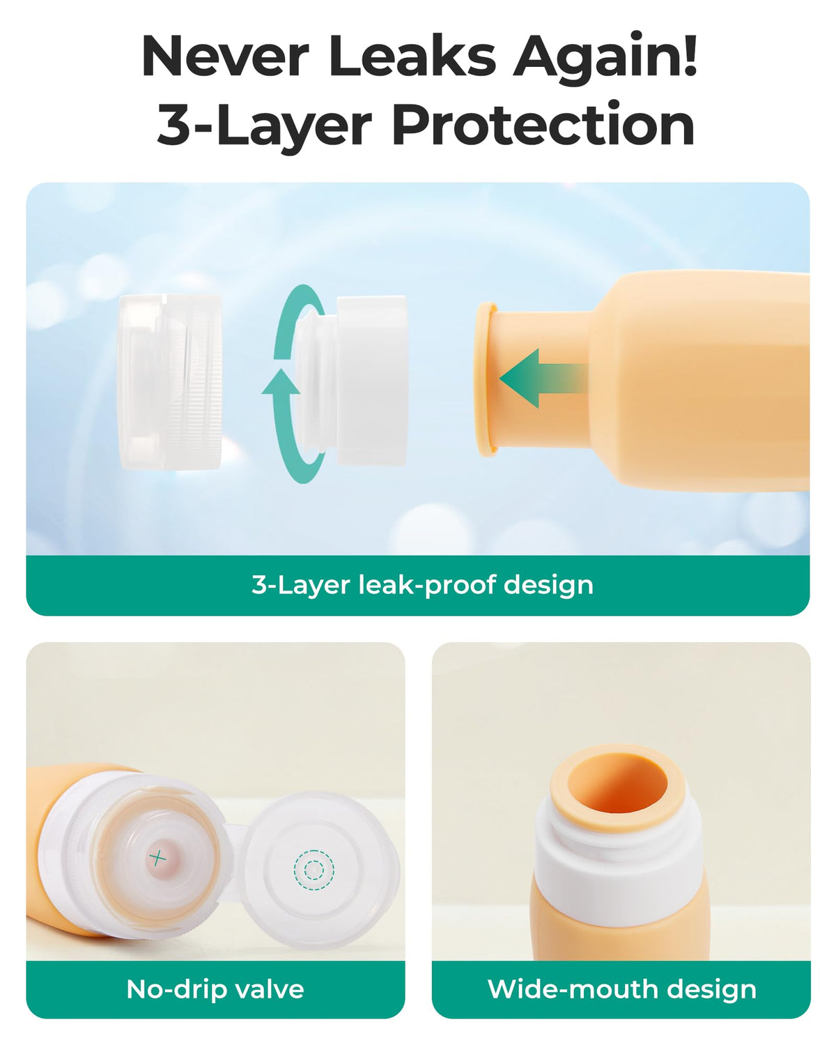 BAGSMART funnel brush and spoons accessories for clean refills
