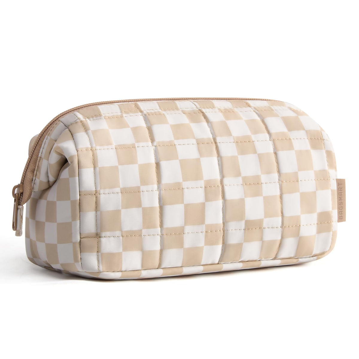 BAGSMART checkered khaki front view showing neat storage benefit