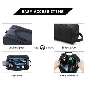 BAGSMART dual zipper and hidden snap detail preventing accidental openings