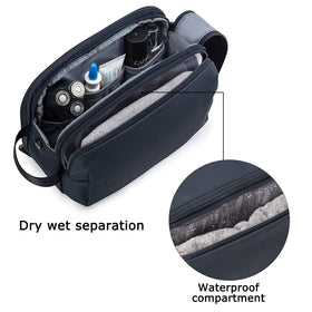 BAGSMART close-up of elastic straps holding travel bottles upright securely