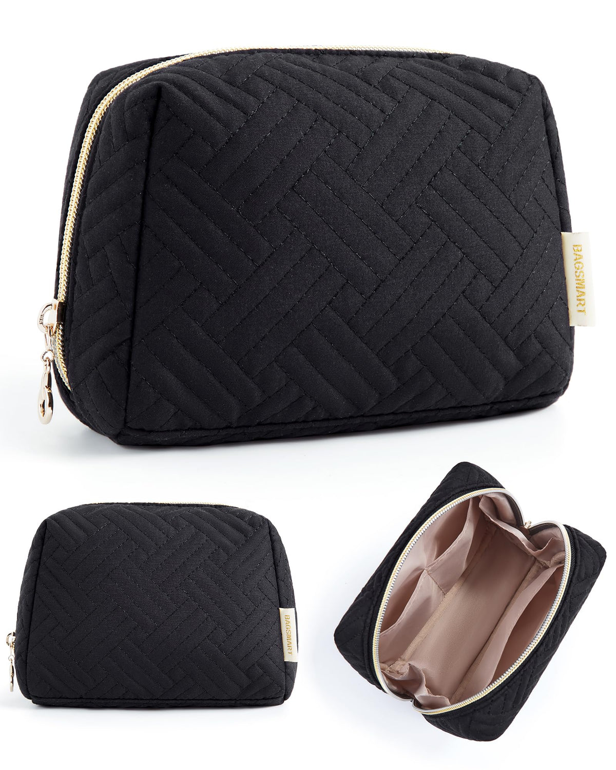 BAGSMART front view showing zipper and compact design for organized travel