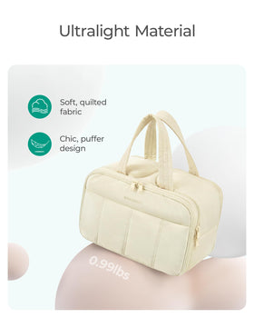 BAGSMART front pocket detail showing mesh and clear pockets for small items