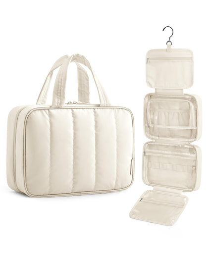 BAGSMART front view showing compact beige design and roomy storage benefit