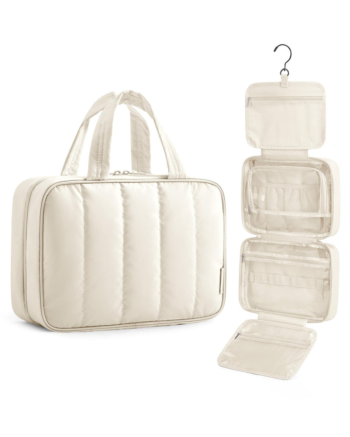 BAGSMART front view showing compact beige design and roomy storage benefit
