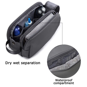 BAGSMART front waterproof pocket detail keeping wet items separated for cleaner storage