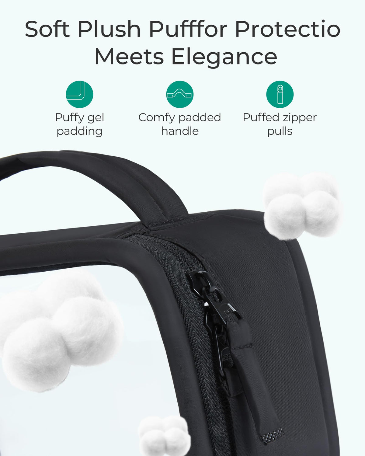BAGSMART padded handle and reinforced seams for comfortable carrying