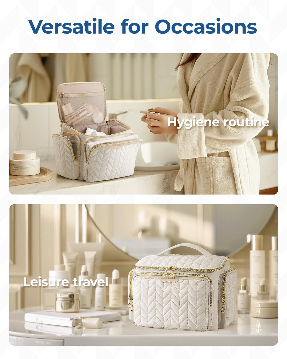 BAGSMART inside suitcase showing scale and travel-friendly compactness