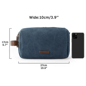 BAGSMART toiletry bag inside carry-on luggage demonstrating compact travel fit