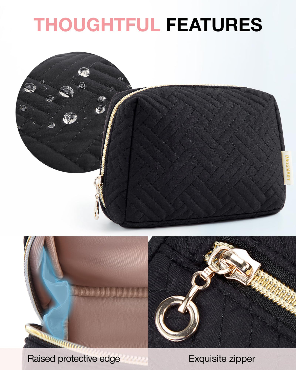 BAGSMART placed inside a purse showing space-saving everyday organization