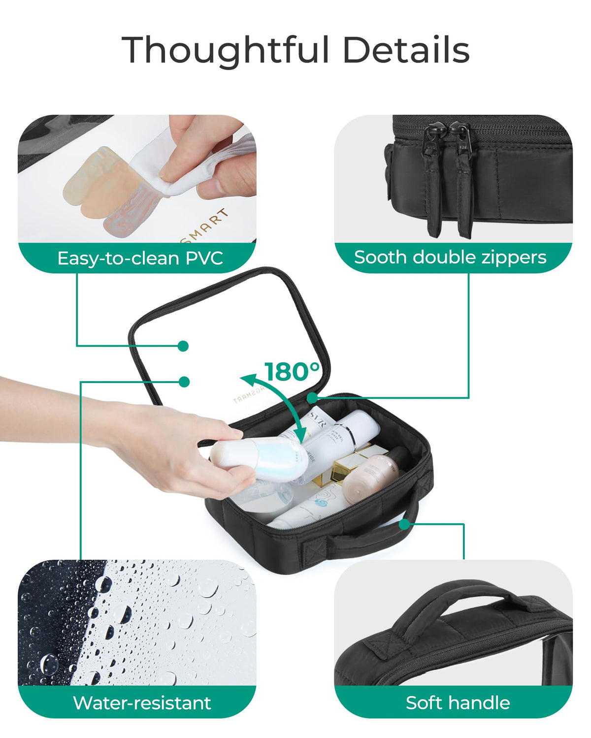 BAGSMART clear bag on airport security tray demonstrating quick inspection
