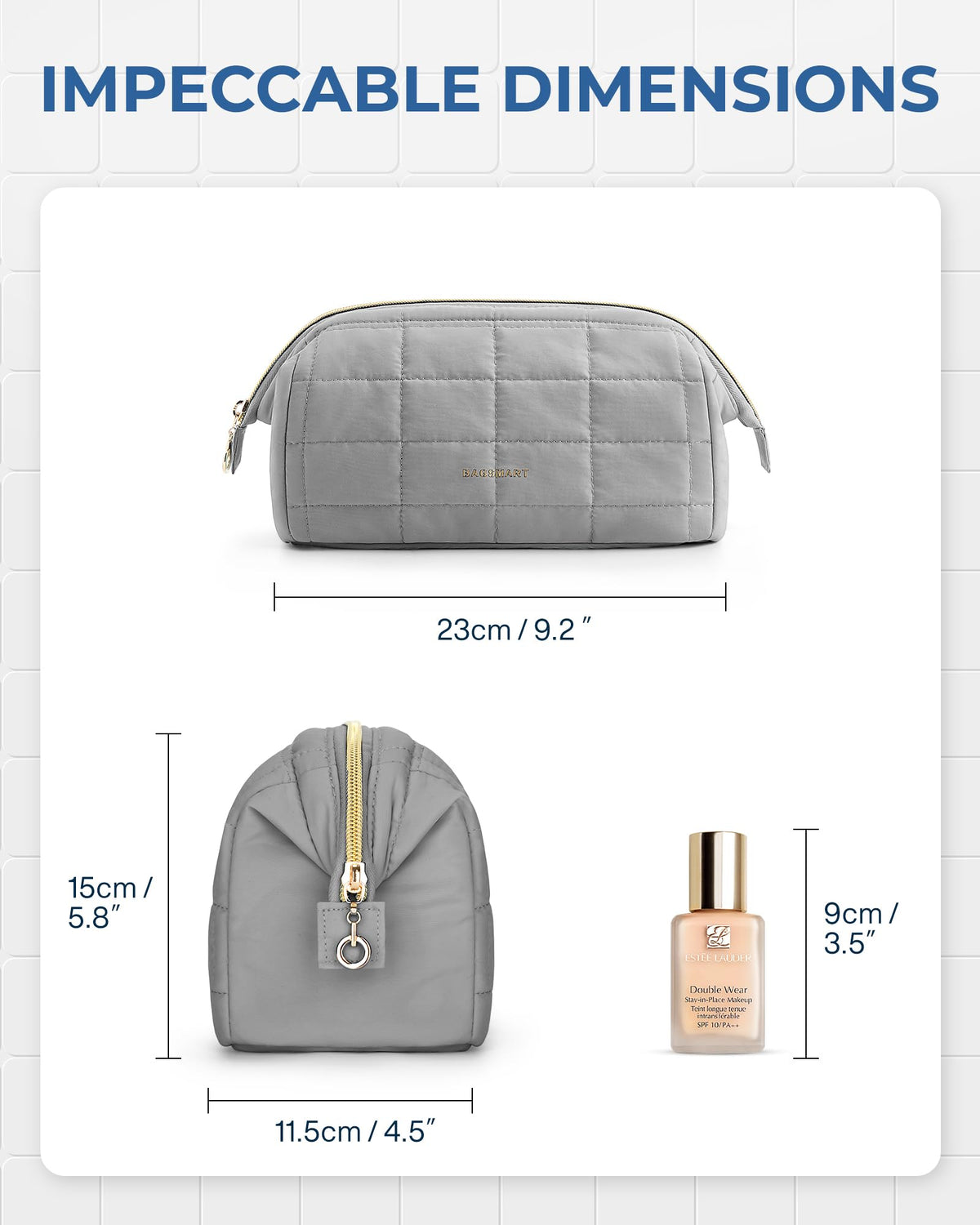 BAGSMART in use with makeup brushes inside demonstrating secure storage