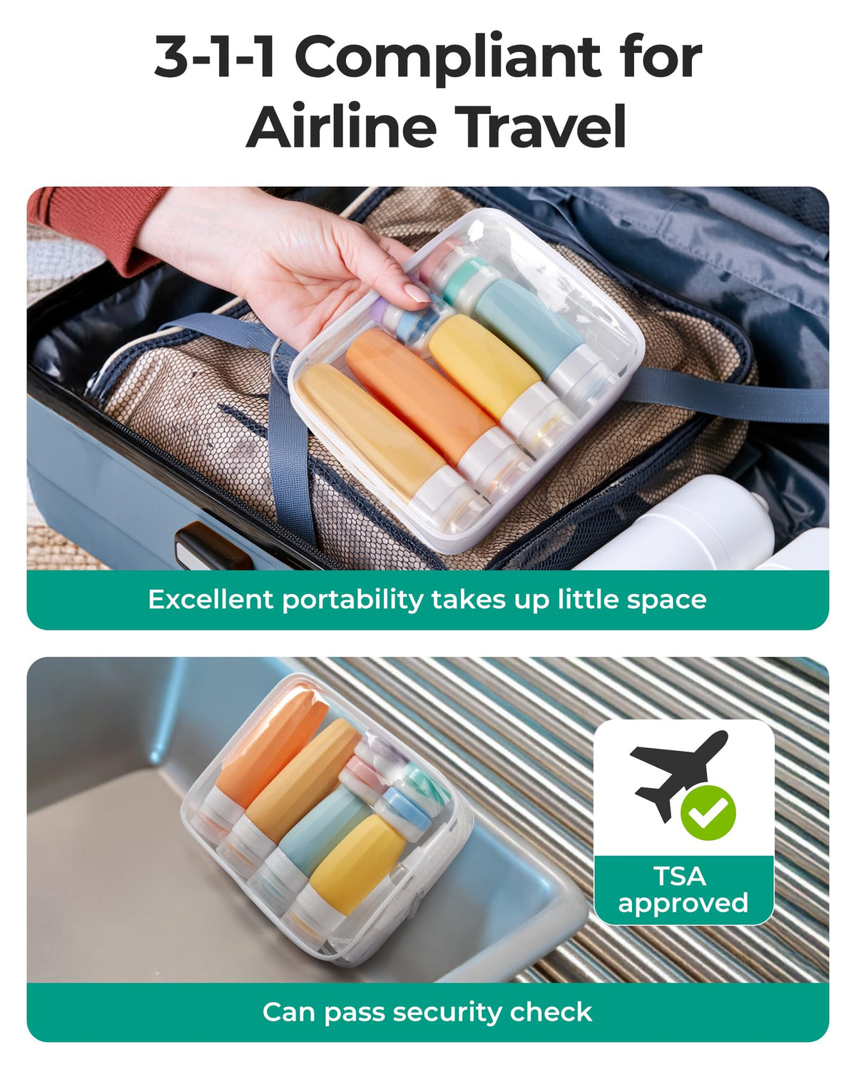 BAGSMART toiletry kit on bathroom counter showing everyday convenience