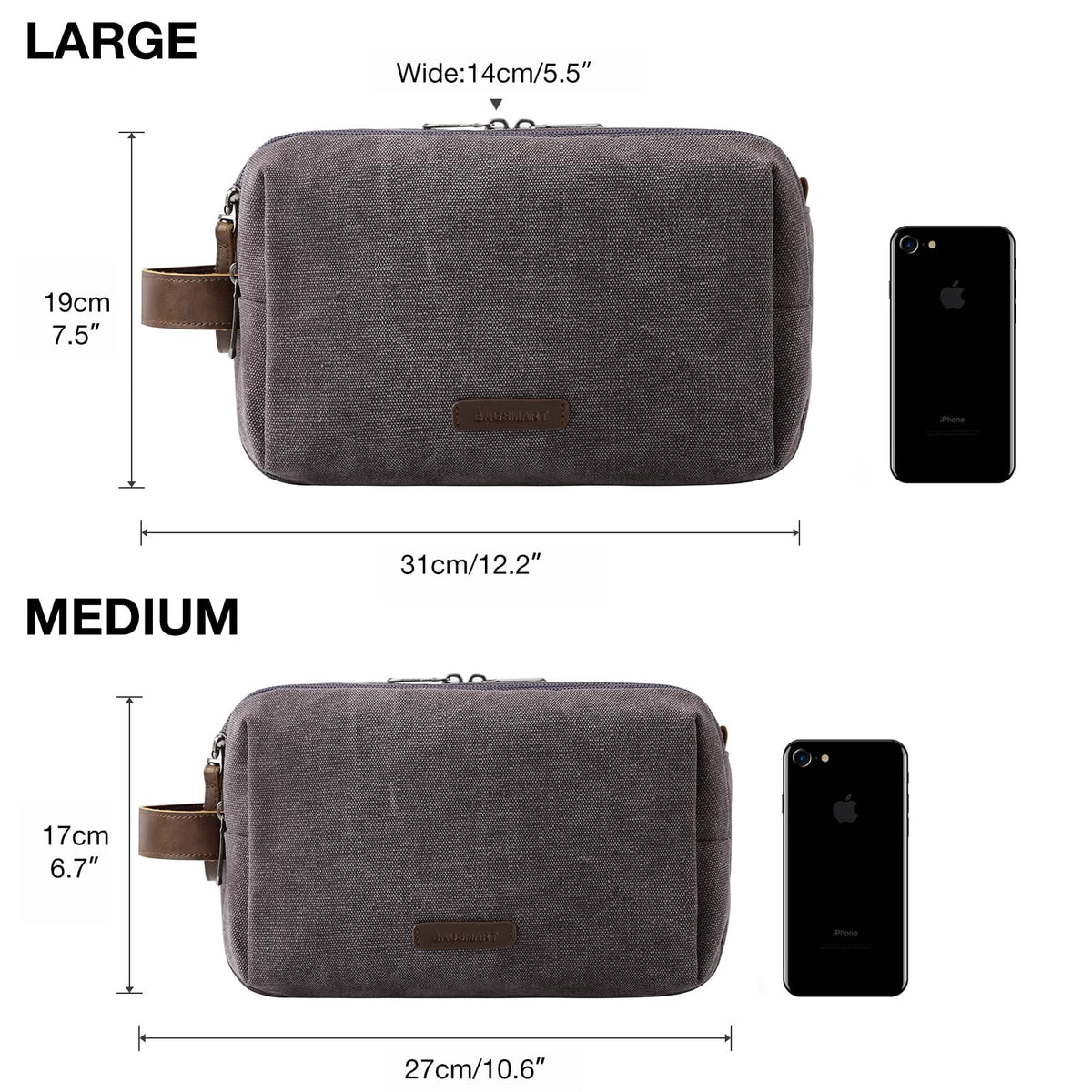 BAGSMART toiletry bag placed on bathroom counter illustrating organized travel-ready grooming
