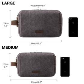 BAGSMART toiletry bag placed on bathroom counter illustrating organized travel-ready grooming